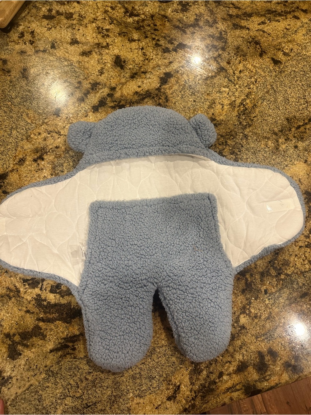 Cozy Blue Teddy Sherpa Diaper Cover Swaddle